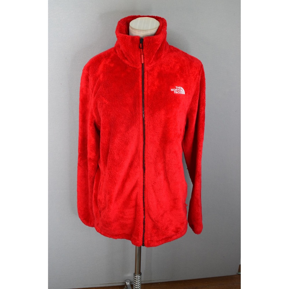 The North Face Osito Fleece Jacket Large Red Full Zip High Pile Women Fall